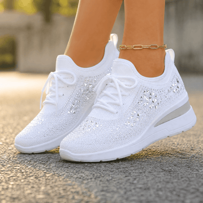 Women’s Rhinestone Wedge Sneakers