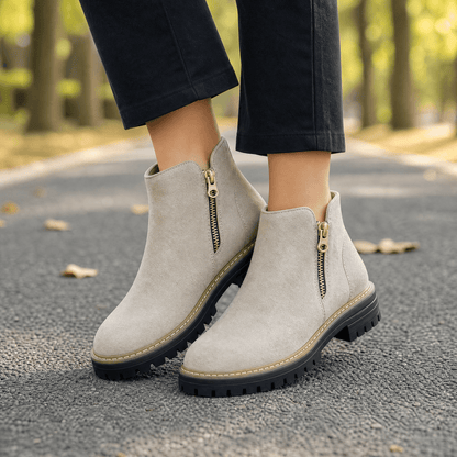 Side-Zip Suede Chelsea Boots