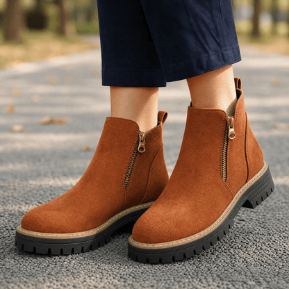 Side-Zip Suede Chelsea Boots