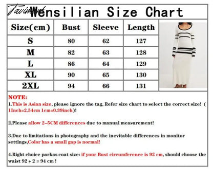 Striped Long Dresses Women Elegant Chic Bodycon White Knitted Dress Female Autumn Winter Causal Long Sleeve Warm Sweater Dress