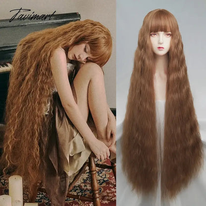 1 Super Long Curly Blossom Pink Wig Full-Head Female Lolita Water Ripple Cos