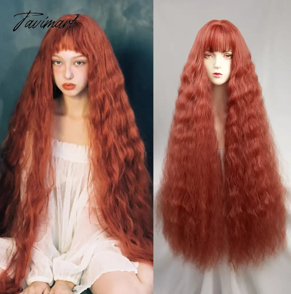 1 Super Long Curly Blossom Pink Wig Full-Head Female Lolita Water Ripple Cos