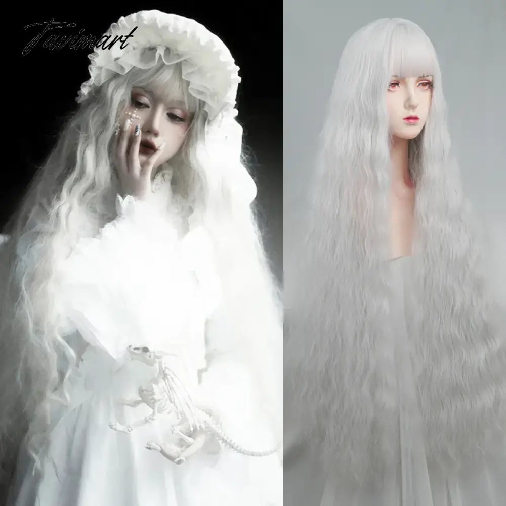 1 Super Long Curly Blossom Pink Wig Full-Head Female Lolita Water Ripple Cos