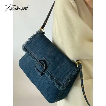 2024 New Denim Blue Crossbody Bags Simple Solid Canvas Shoulder Bags for Women High-capacity Office Lady Pack Bolsos сумки