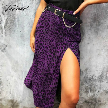 All Match Femme Sexy Split Print Skirts Summer Casual Vintage Dot Hollow Out Skirt Women Slim Fit Leopard Party Club Midi Skirts