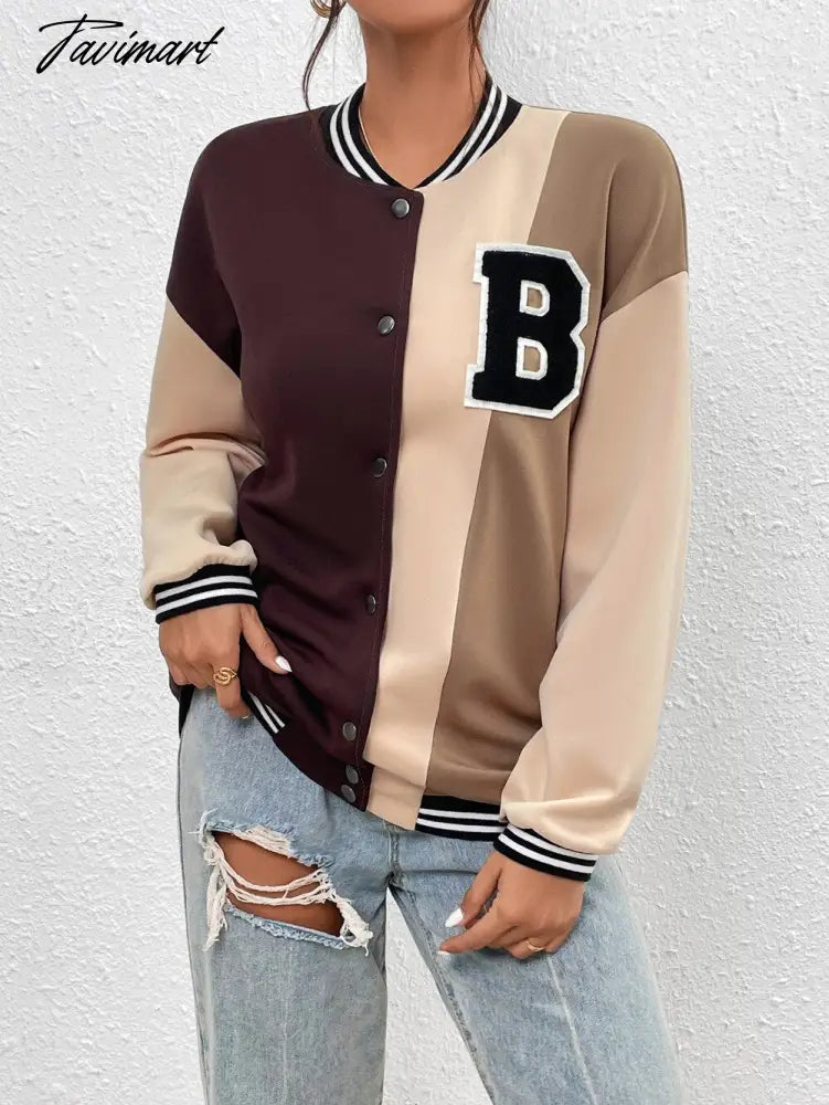 Autumn and Winter Women's New Fashion Baseball Jacket Jacket