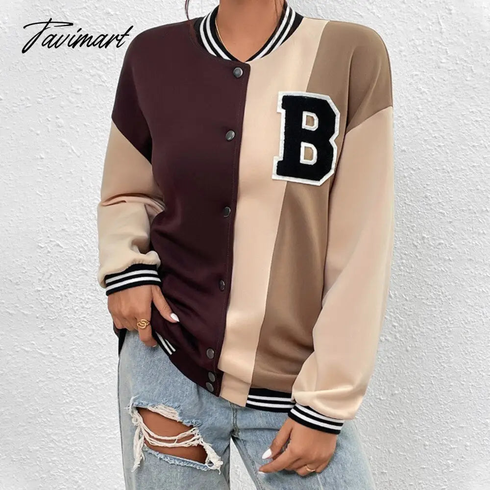 Autumn and Winter Women's New Fashion Baseball Jacket Jacket