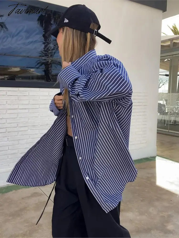 Autumn Classic Striped Blouses Women New Long Sleeve Single Breasted Pocket Lapel Blouse Femme Streetwear Fashion Shirt Top