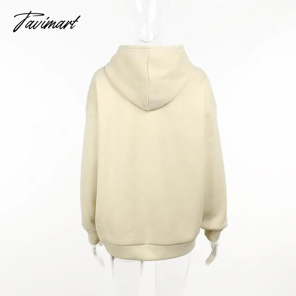 Autumn Letter Print Oversized Y2K Sweatshirts Women Long Sleeve Hooded Sweatshirt Streetwear with Big Pockets y2k clothes 2000s