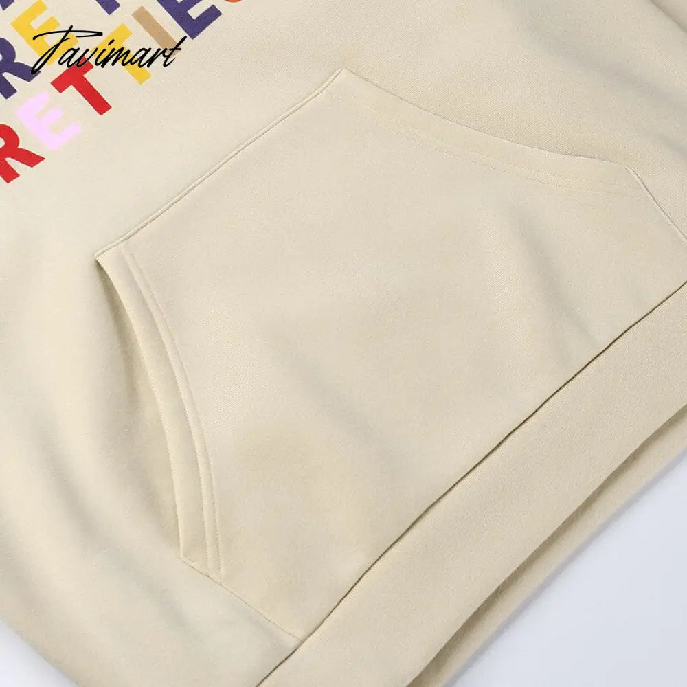 Autumn Letter Print Oversized Y2K Sweatshirts Women Long Sleeve Hooded Sweatshirt Streetwear with Big Pockets y2k clothes 2000s