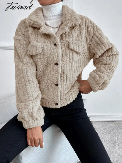 Autumn Winter Female Long Sleeve Urban Warm Casual Short Coats Women Solid Color Office Elegant Tops