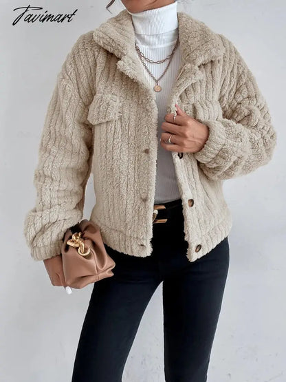 Autumn Winter Female Long Sleeve Urban Warm Casual Short Coats Women Solid Color Office Elegant Tops