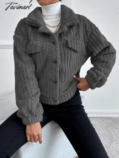 Autumn Winter Female Long Sleeve Urban Warm Casual Short Coats Women Solid Color Office Elegant Tops