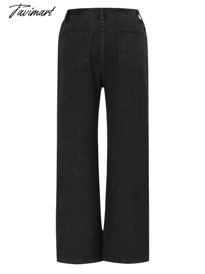 Black Jeans for Women Diamond baggy Pants high waist wide legged straight leg Y2k Autumn/Winter Women's Streetwear Clothes