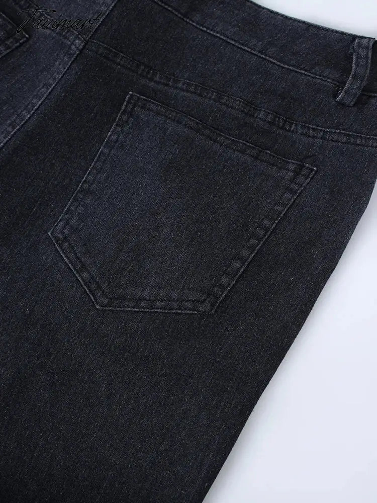 Black Jeans for Women Diamond baggy Pants high waist wide legged straight leg Y2k Autumn/Winter Women's Streetwear Clothes