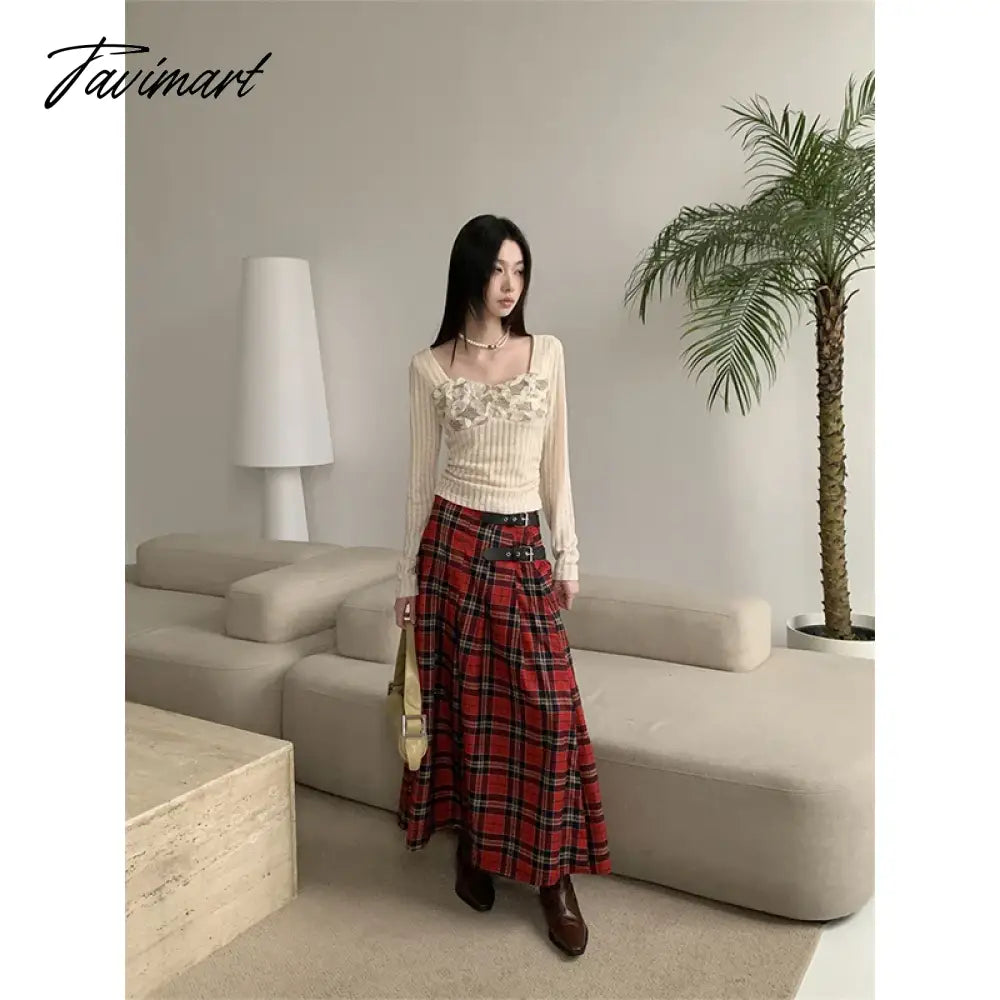 Casual Beige Tees Slim Puff Sleeve Women Square Collar Crop Top Spring Winter Lace T-Shirts 2000s Aesthetic French Preppy Style