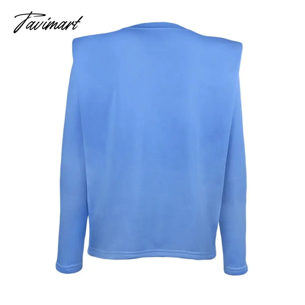 Casual Thick Sweatshirt Women Fashion Shoulder Pads Winter Clothes Women Pullover Loose Sudadera Mujer Tops