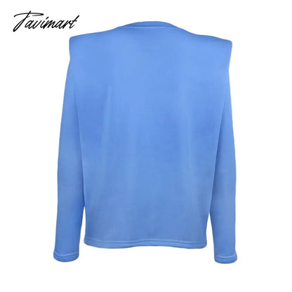 Casual Thick Sweatshirt Women Fashion Shoulder Pads Winter Clothes Women Pullover Loose Sudadera Mujer Tops