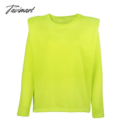 Casual Thick Sweatshirt Women Fashion Shoulder Pads Winter Clothes Women Pullover Loose Sudadera Mujer Tops
