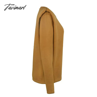 Casual Thick Sweatshirt Women Fashion Shoulder Pads Winter Clothes Women Pullover Loose Sudadera Mujer Tops