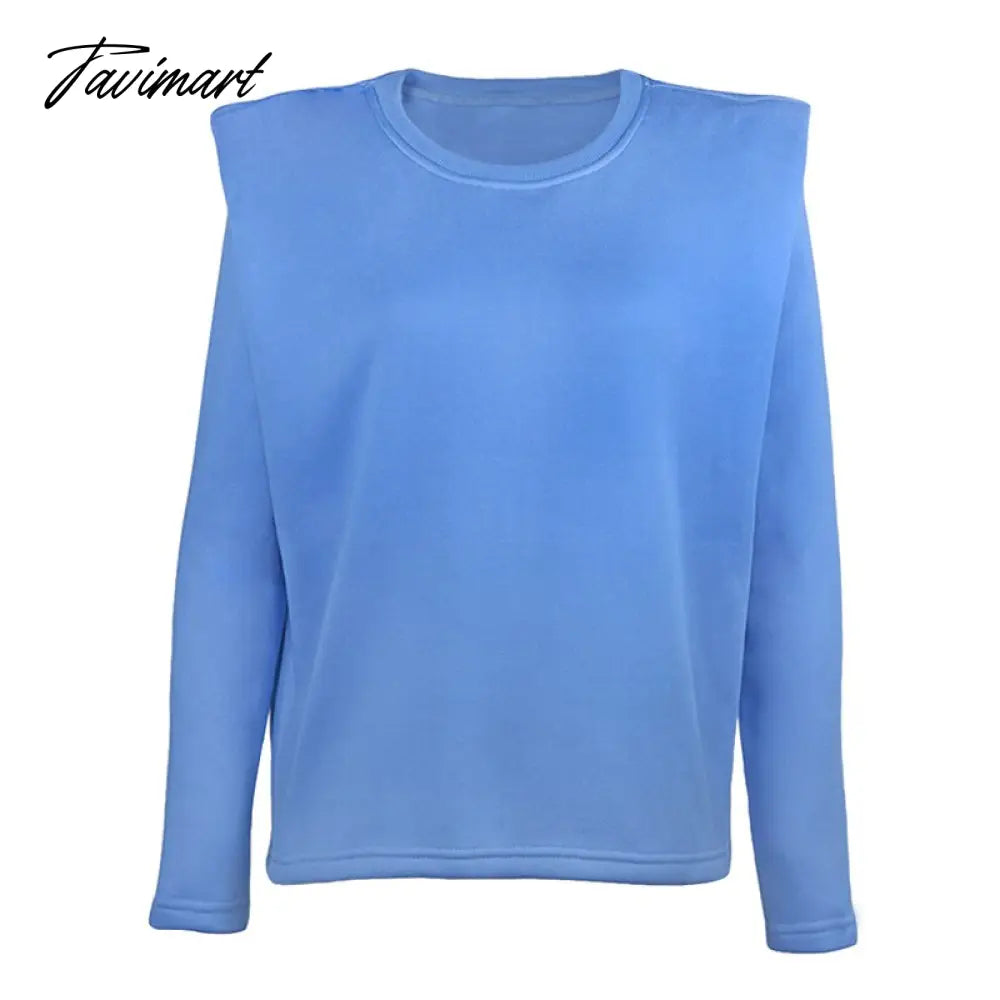 Casual Thick Sweatshirt Women Fashion Shoulder Pads Winter Clothes Women Pullover Loose Sudadera Mujer Tops