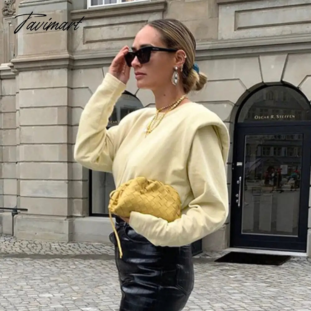 Casual Thick Sweatshirt Women Fashion Shoulder Pads Winter Clothes Women Pullover Loose Sudadera Mujer Tops