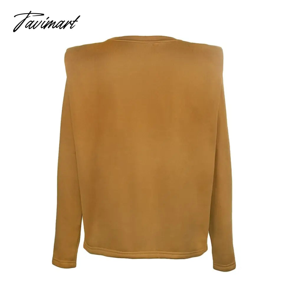 Casual Thick Sweatshirt Women Fashion Shoulder Pads Winter Clothes Women Pullover Loose Sudadera Mujer Tops