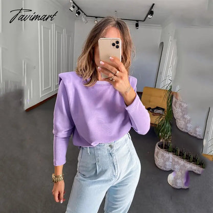 Casual Thick Sweatshirt Women Fashion Shoulder Pads Winter Clothes Women Pullover Loose Sudadera Mujer Tops