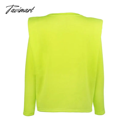 Casual Thick Sweatshirt Women Fashion Shoulder Pads Winter Clothes Women Pullover Loose Sudadera Mujer Tops