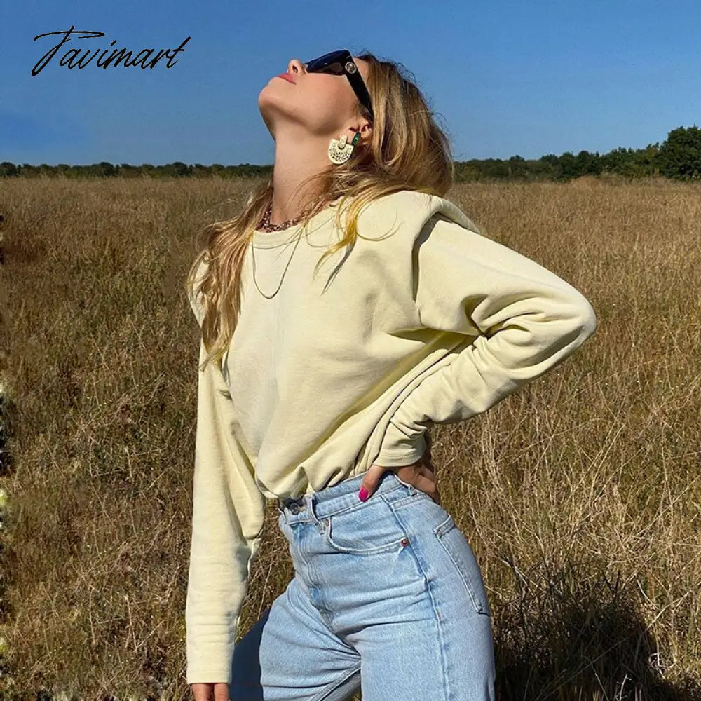Casual Thick Sweatshirt Women Fashion Shoulder Pads Winter Clothes Women Pullover Loose Sudadera Mujer Tops