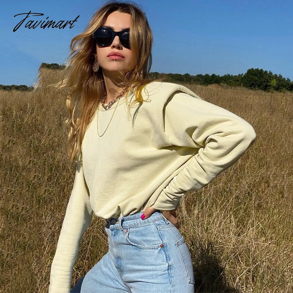 Casual Thick Sweatshirt Women Fashion Shoulder Pads Winter Clothes Women Pullover Loose Sudadera Mujer Tops