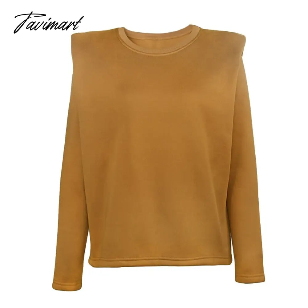 Casual Thick Sweatshirt Women Fashion Shoulder Pads Winter Clothes Women Pullover Loose Sudadera Mujer Tops