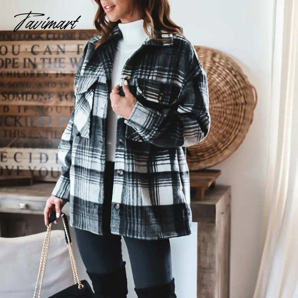 Commuter Office Ladies Button Cardigan Jackets Women Autumn Fashion Lapel Long Sleeve Coats Casual Single Breasted Loose Jacket