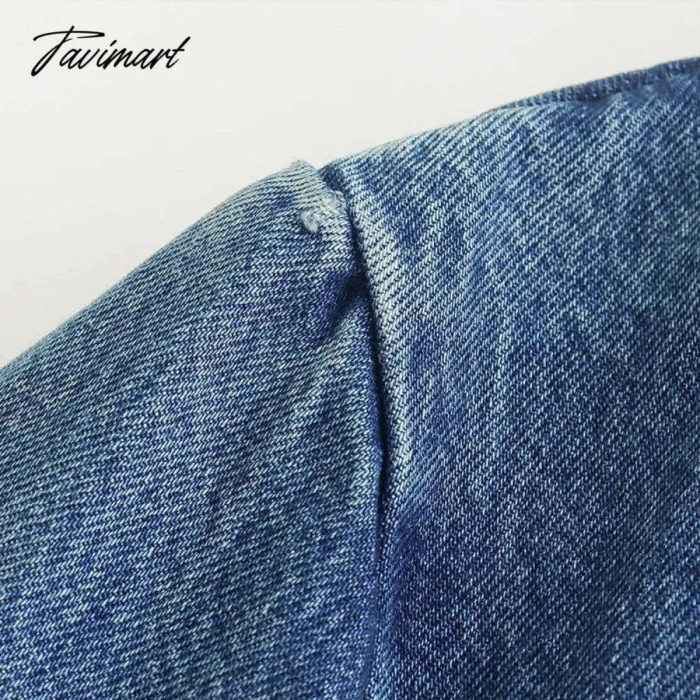 Denim Jacket For Women Jean Coat Fashion Oversized Single Button Down Jacket Femal Long Sleeve Chic Outwear With Pocket