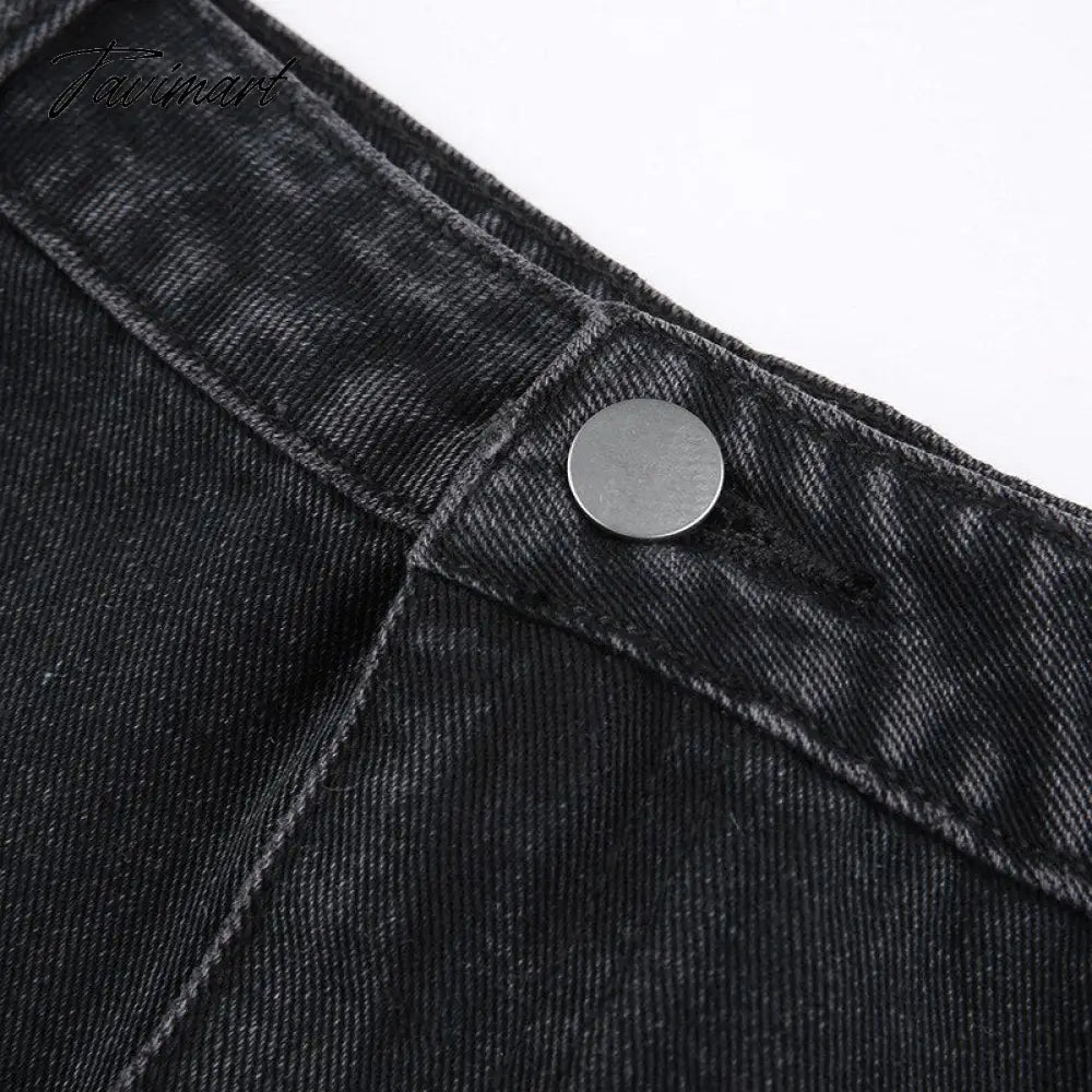 Denim Jeans Mini Skirt Micro Gothic Y2k Pleated A Line Black Korean Style Grunge Fairy Punk Streetwear Fashion Women Ladies