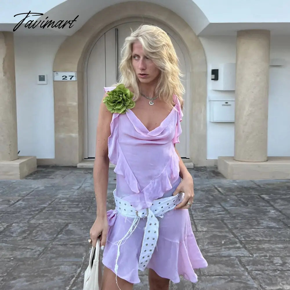 Draped Sleeveless Mini Dress For Women Slim Fit Bodycon Dresses Vacation Beach Solid Sexy Ladies Vestidos De Mujer