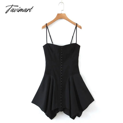 E-girl Aesthetics Cute Irregular Hem Backless Mini Dress Grunge Y2K Fairy Grunge Front Hook Closures White Cami Dress