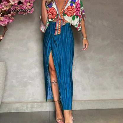 Elegant High Split Long Skirt Party Fashion Solid Velvet Skirts Lady Solid High Waist Bodycon Dresses Women 2yk Clothes