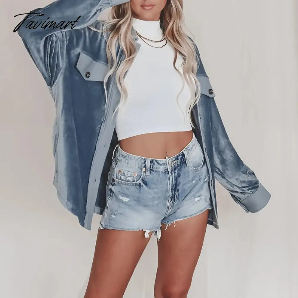 Elegant Lapel Solid Jackets Autumn Winter Velvet Single-Breasted Loose Casual Jacket Lazy Fashion Style Women Button Coats