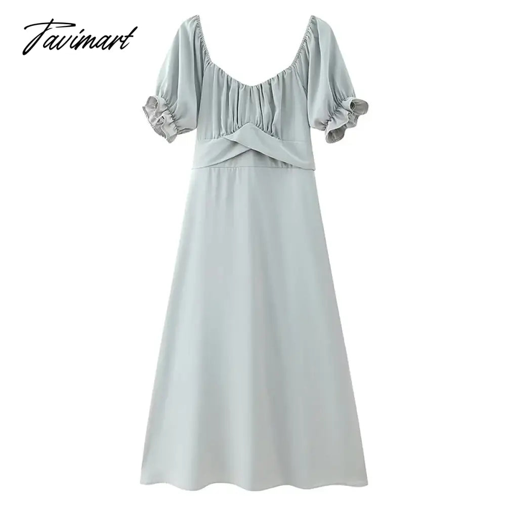 Elegant Square Neck Ruffle High Waist Summer Party платье женское Sexy Off Shoulder Tie A Bow A-Line Backless Club Midi Dress