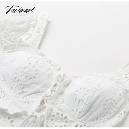 Embroidery Lace White Dress Lace Up Square Collar Ruffles Vintage Princess Dresses Summer Dress Vestidos