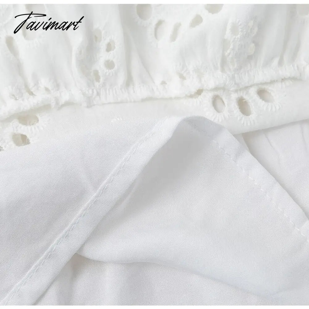 Embroidery Lace White Dress Lace Up Square Collar Ruffles Vintage Princess Dresses Summer Dress Vestidos