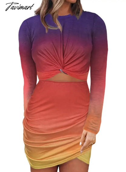 Fall Winter Women'S Sexy Solid Colo Hollow Out Long-Sleeved O-Neck Bodycon Hip Wrap Irregular Mini Dresses Party Evening Dresses