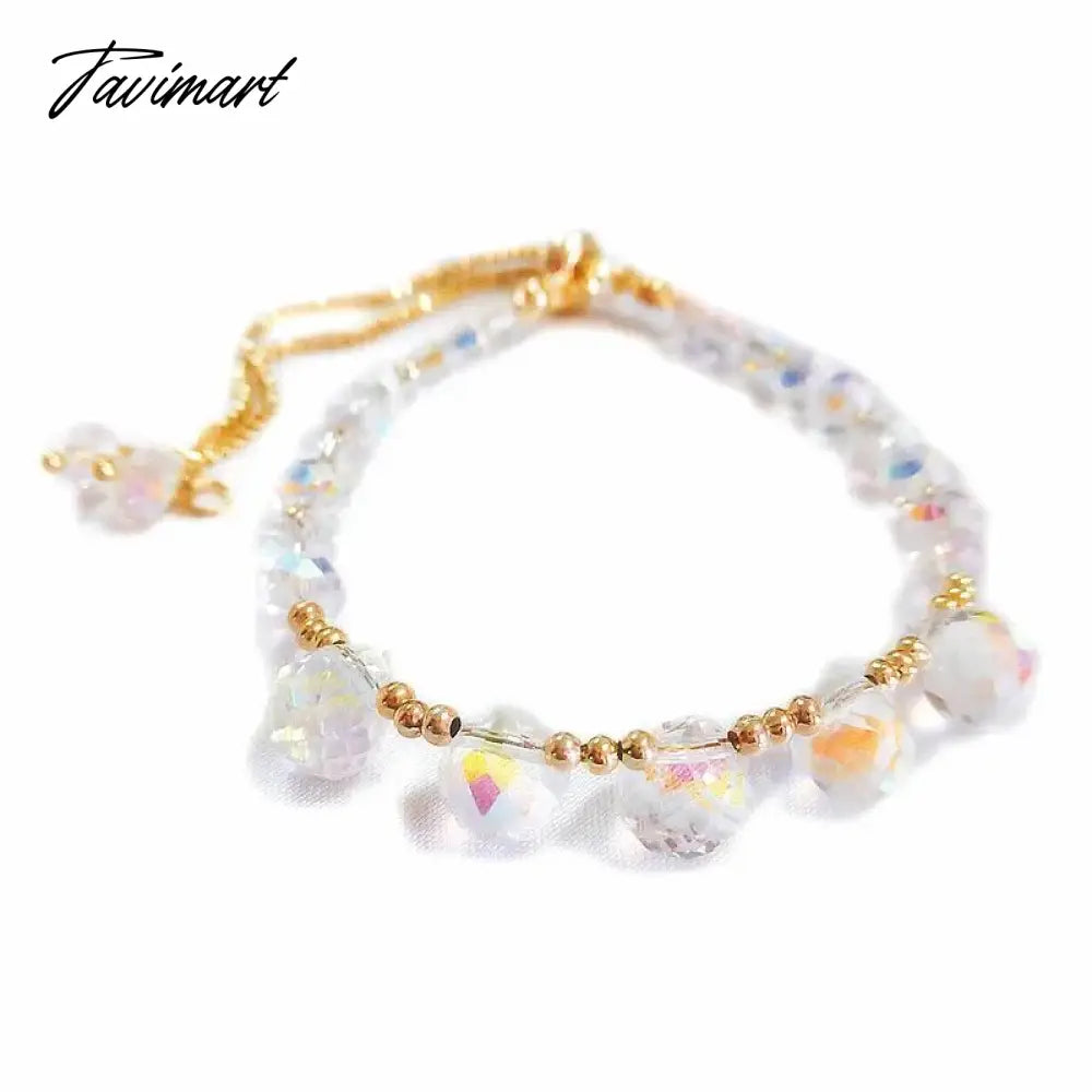 Fashion Crystal Bracelet For Women Korean Style Adjustable Clear Beaded Bracelets Jewelry Wholesale