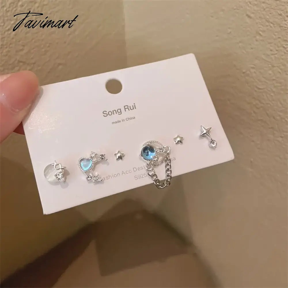 Fashion Heart Zircon Stud Earrings for Women Korean Star Personality Earring Simple Luxury Wedding Party Girl Jewelry Gifts