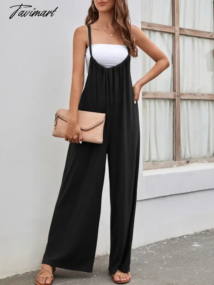 Fashion Women's Jumpsuits Summer Women Rompers New Solid High Waist Sexy Backless Casual Loose Wide Leg Jumpsuits