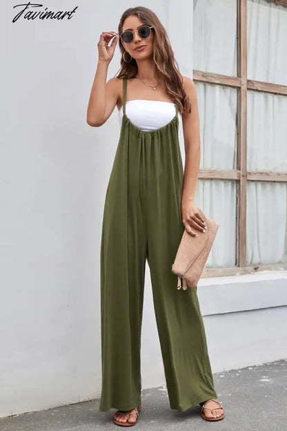 Fashion Women's Jumpsuits Summer Women Rompers New Solid High Waist Sexy Backless Casual Loose Wide Leg Jumpsuits