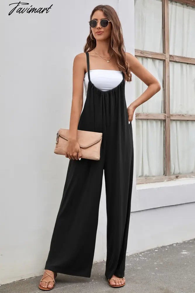 Fashion Women's Jumpsuits Summer Women Rompers New Solid High Waist Sexy Backless Casual Loose Wide Leg Jumpsuits