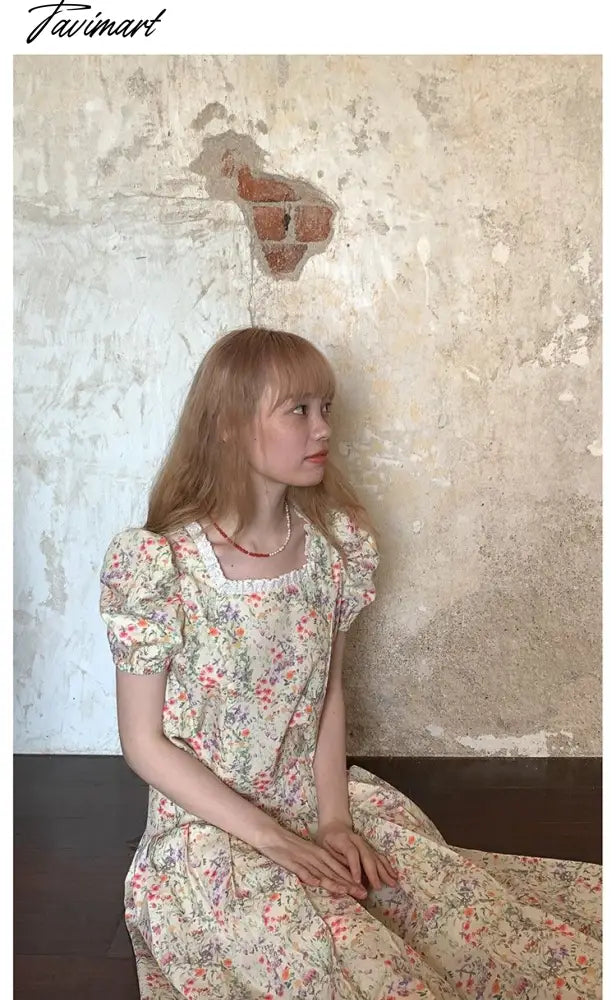 Floral Short-sleeved Shirts Woman Square Collar Summer Half Skirt Pleated A-line Skirts Sets Fashion Conjuntos Cortos