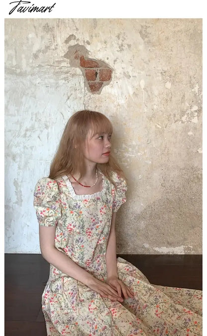 Floral Short-sleeved Shirts Woman Square Collar Summer Half Skirt Pleated A-line Skirts Sets Fashion Conjuntos Cortos